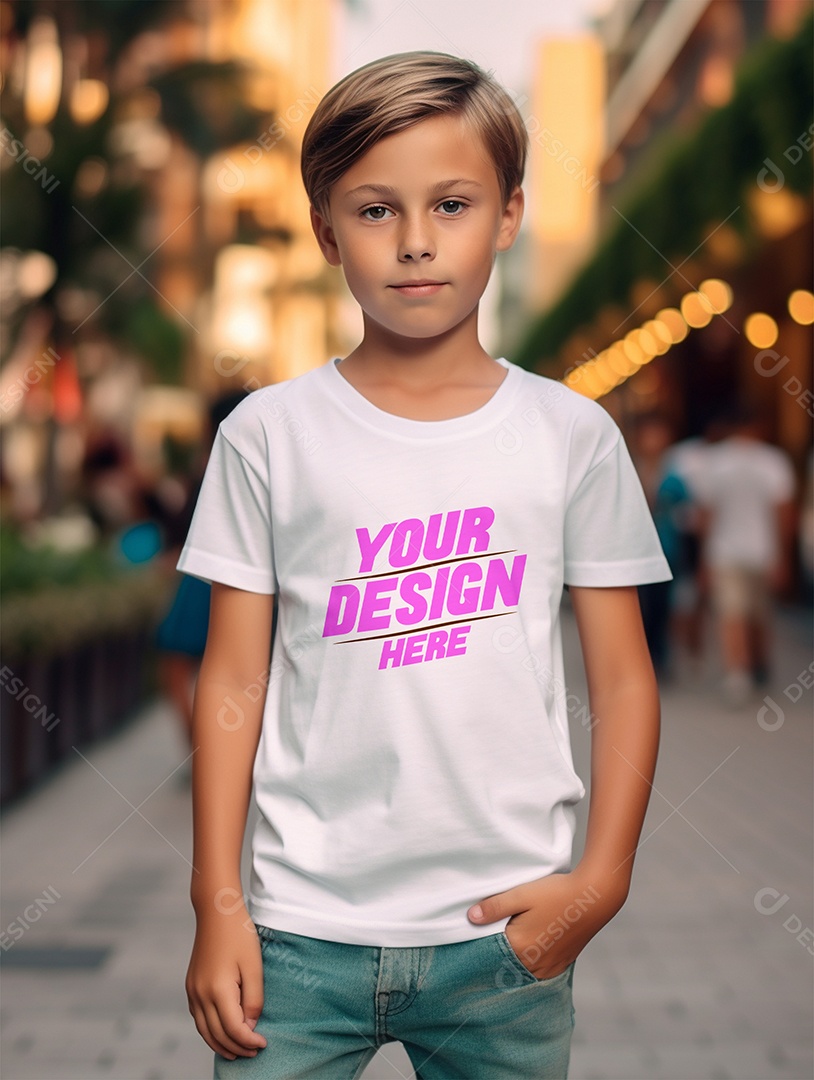 Mockup De Camisa Masculina T-Shirt PSD Editável