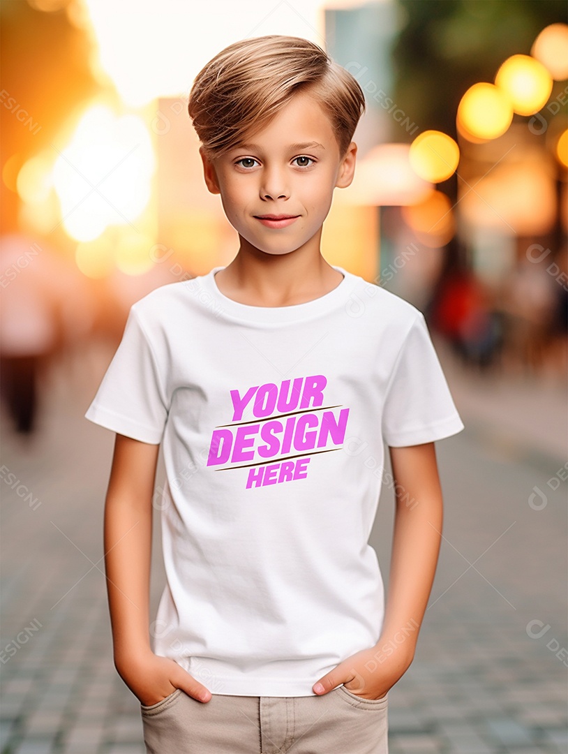 Mockup De Camisa Masculina T-Shirt PSD Editável