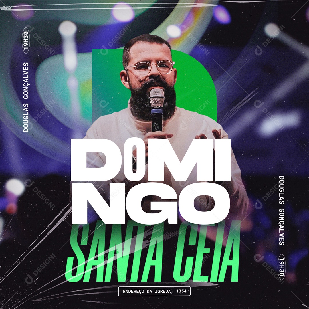 Social Media Santa Ceia Domingo PSD Editável