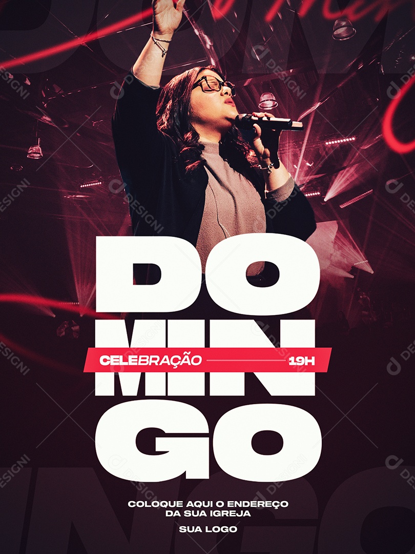 Social Media Celebração Domingo PSD Editável