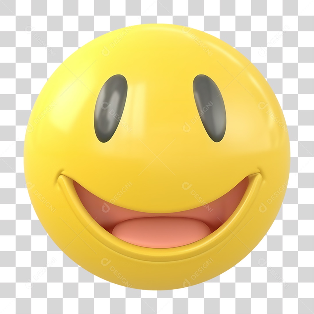Emoji Feliz Sorridente Alegre Animado PNG Transparente
