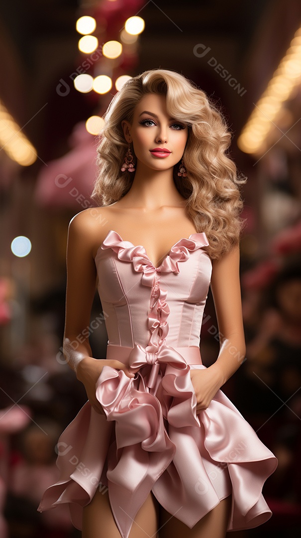 Linda mulher de Barbie