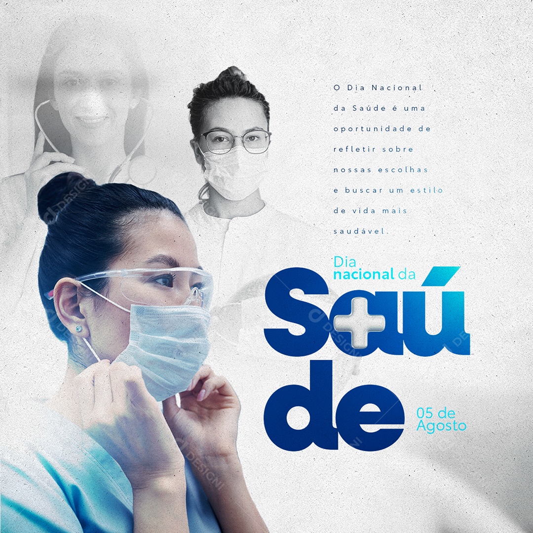 Dia Nacional da Saúde é Uma Oportunidade de Refletir sobre Nossas Escolhas Social Media PSD Editável