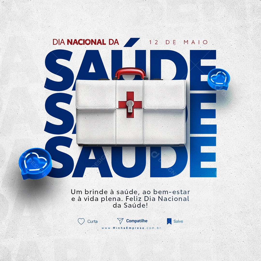 National Health Day: A Toast to Health and Social Welfare Editable PSD Media