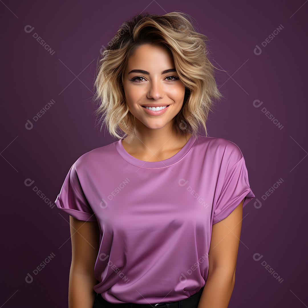 Linda mulher representando campanha de agosto lilás