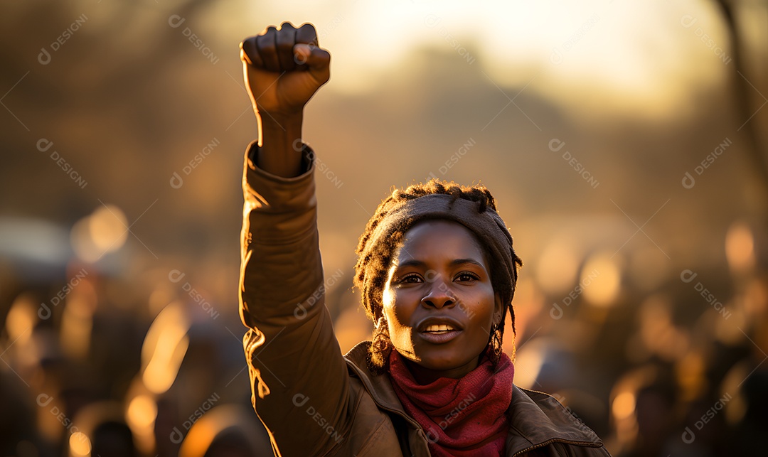 Mulher representando agosto lilás