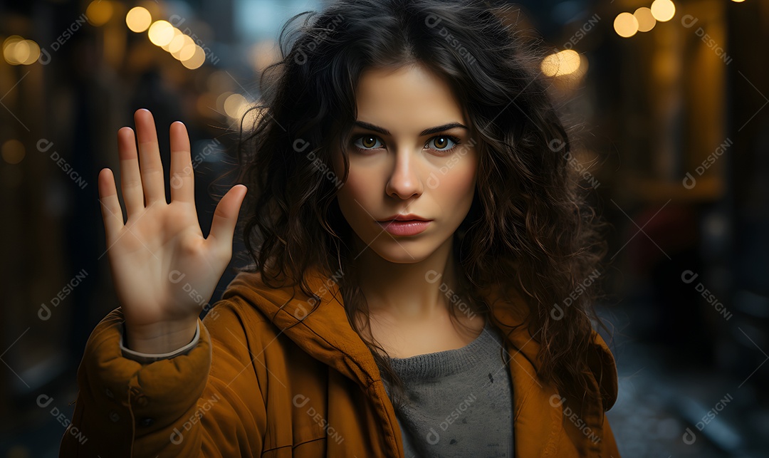 Mulher representando agosto lilás