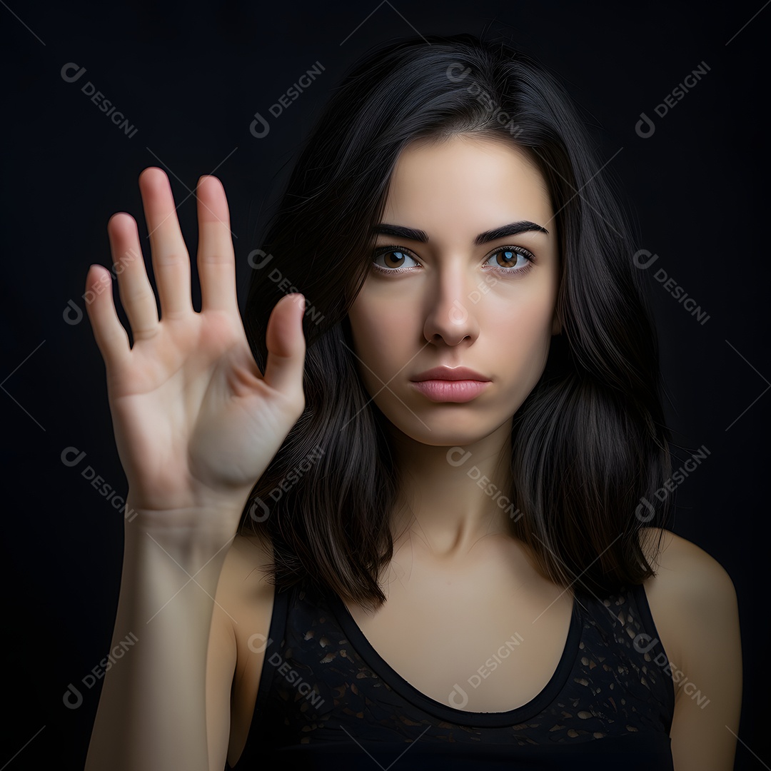 Mulher representando agosto lilás