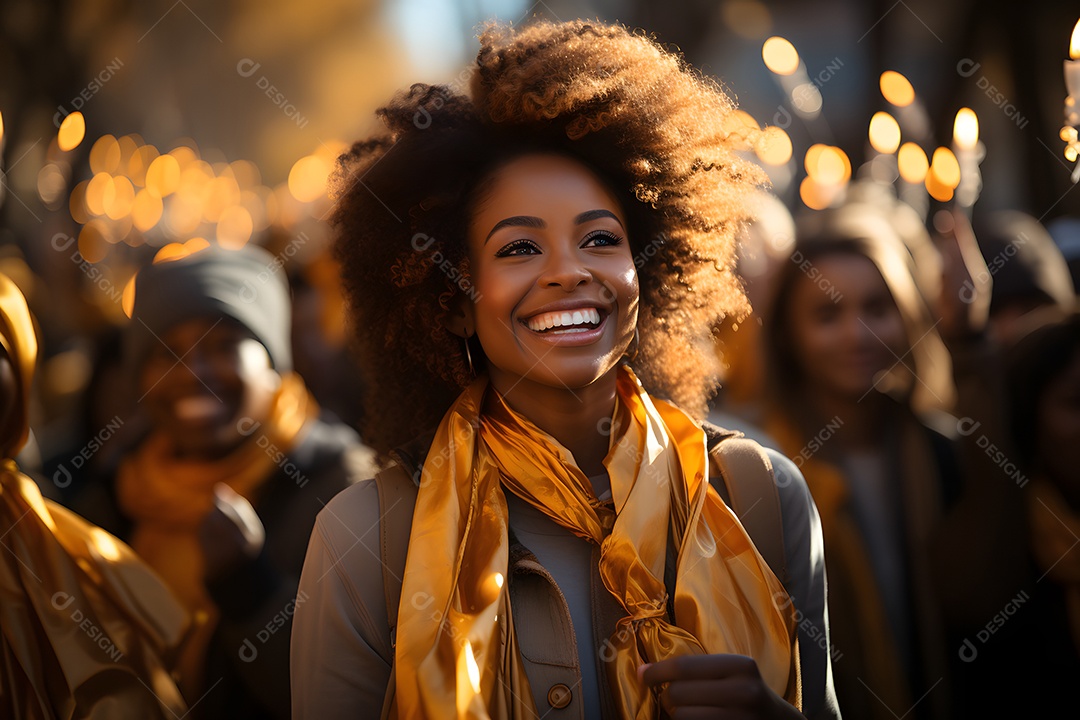 Mulher representando campanha do agosto lilás