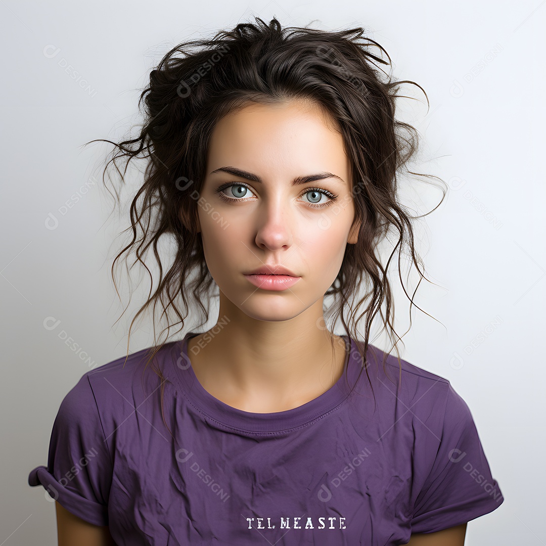 Mulher representando campanha do agosto lilás