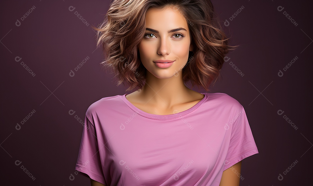 Mulher representando campanha do agosto lilás