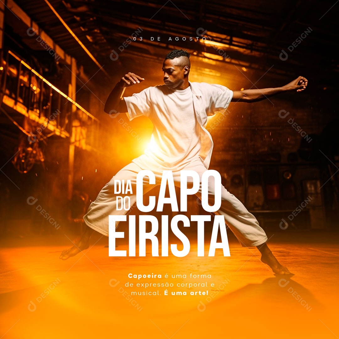 Dia Do Capoeirista Expressão Corporal Social Media PSD Editável