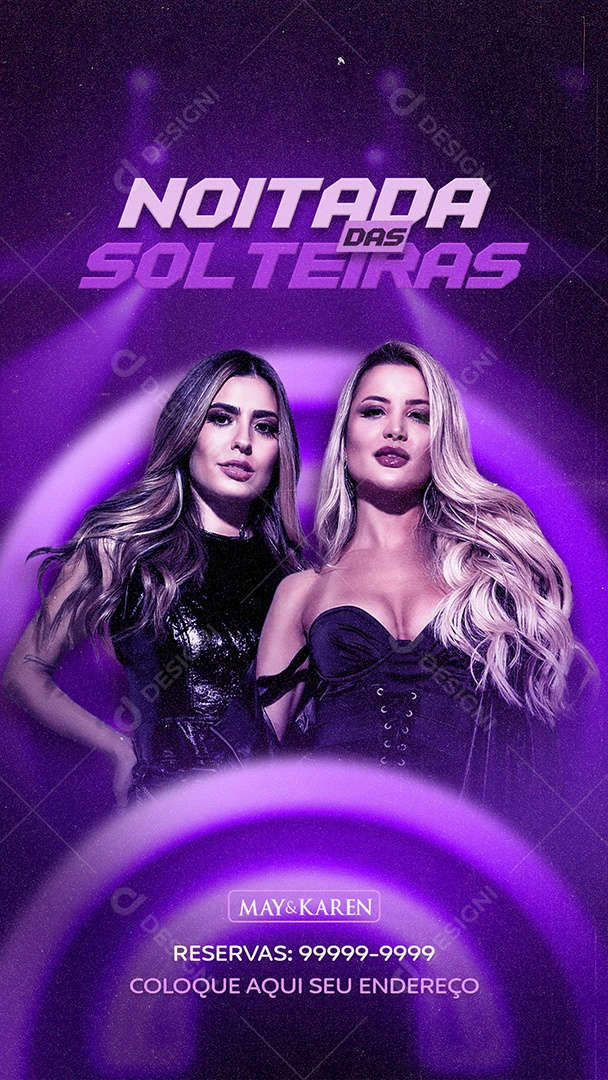 Story Noitada das Solteiras Social Media PSD Editável