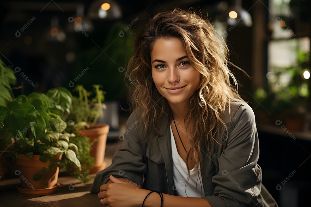 Linda mulher escritora