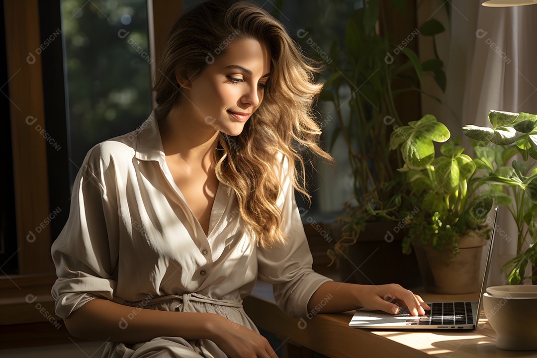 Linda mulher escritora