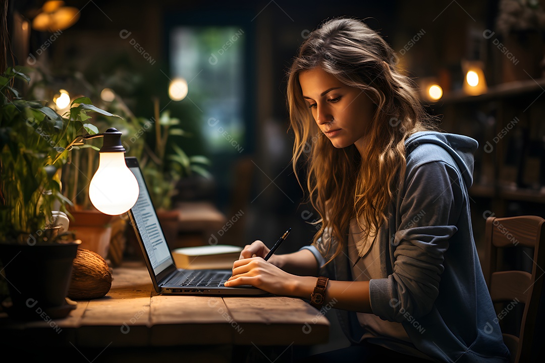 Linda mulher escritora