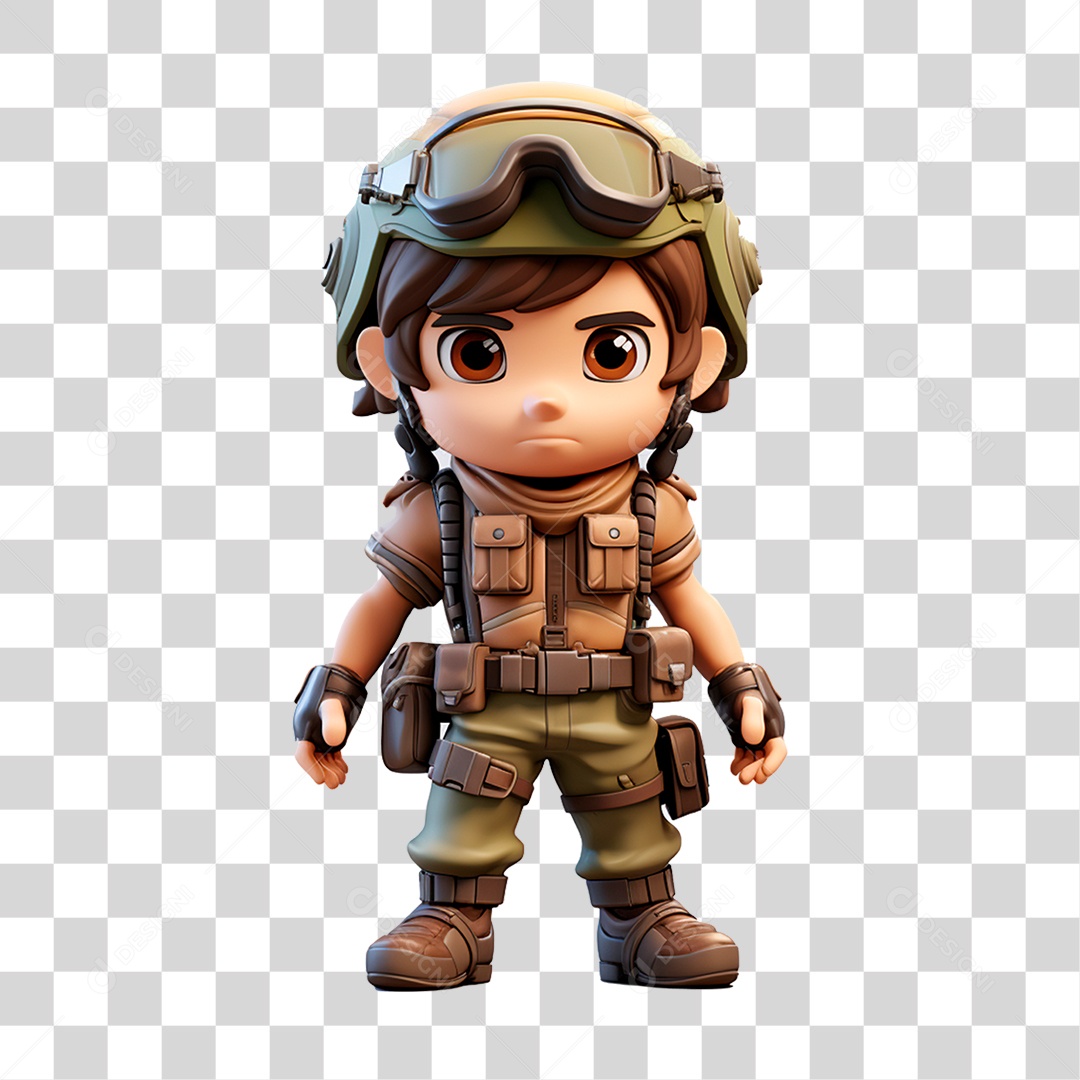 Boneco de Soldado PNG Transparente