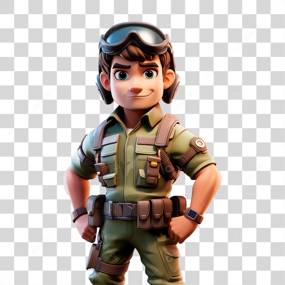 Boneco de Soldado PNG Transparente