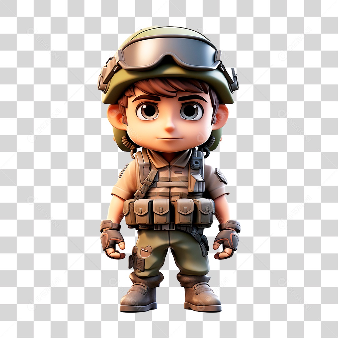 Boneco de Soldado PNG Transparente