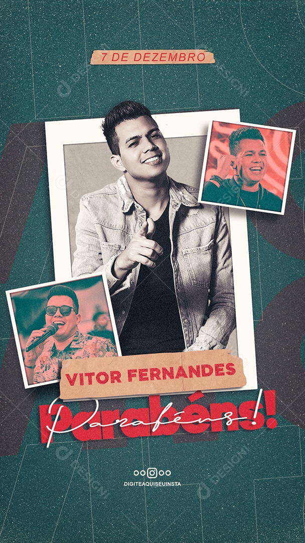 Story Vitor Fernandes Flyer Social Media PSD Editável