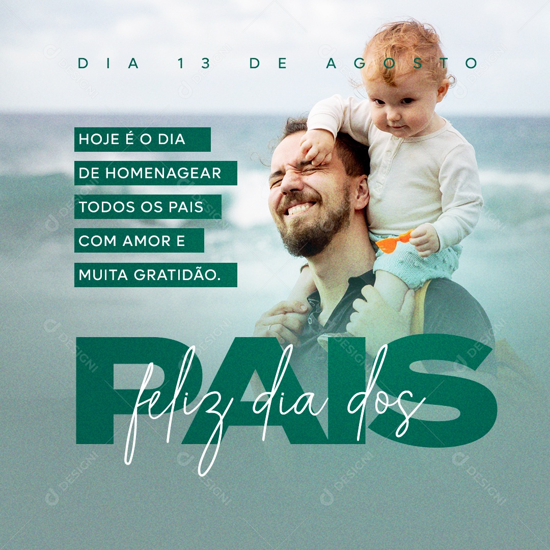 Feliz Dia dos Pais Social Media PSD Editável