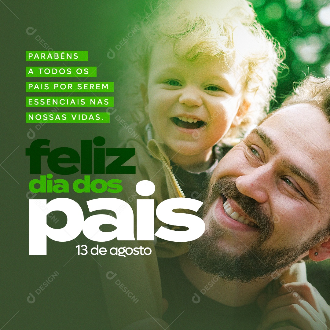 Dia Dos Pais 13 de Agosto Social Media PSD Editável