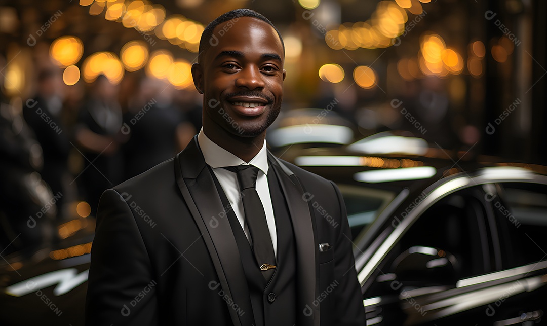 Homem motorista sorridente