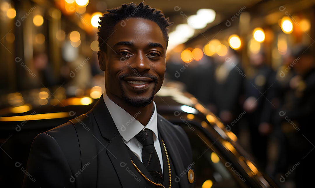 Homem motorista sorridente