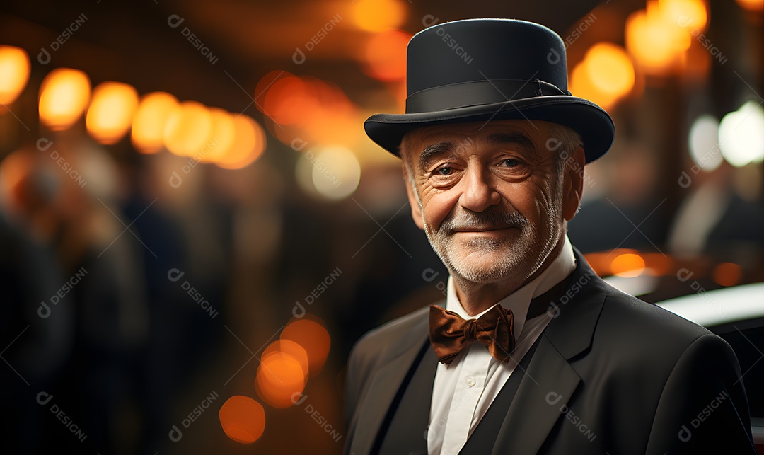 Homem motorista particular sorridente