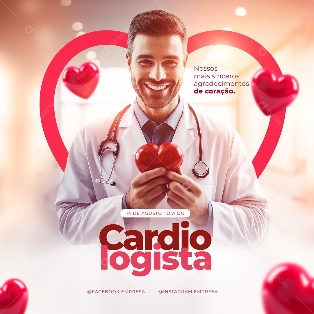 Dia Do Cardiologista Social Media PSD Editável
