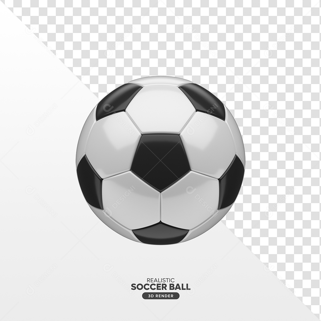Elemento 3D Bola De Futebol Para Composição PSD