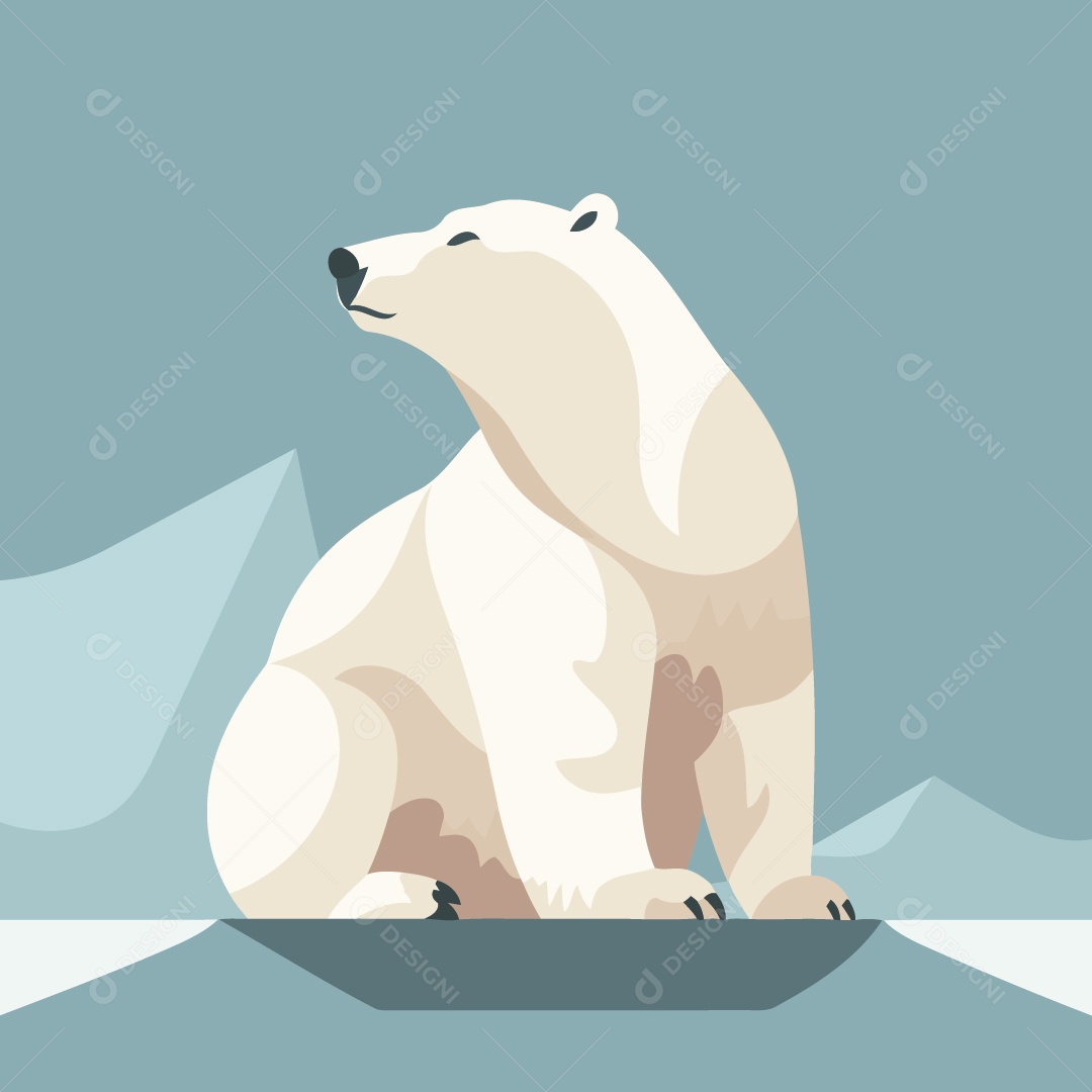 Urso Polar Ilustração Vetor EPS