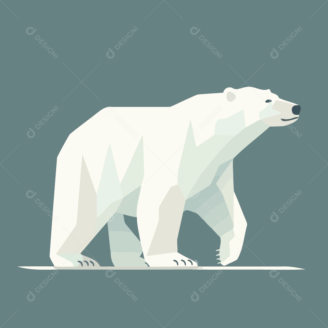 Urso Polar Ilustração Vetor EPS