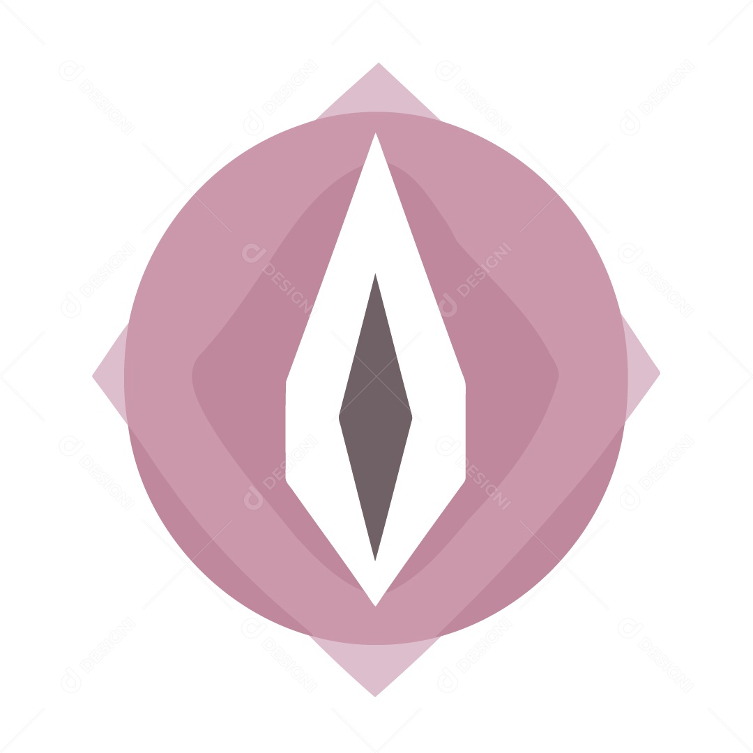 Fêmea Vulva Logotipo Ilustração Vetor EPS