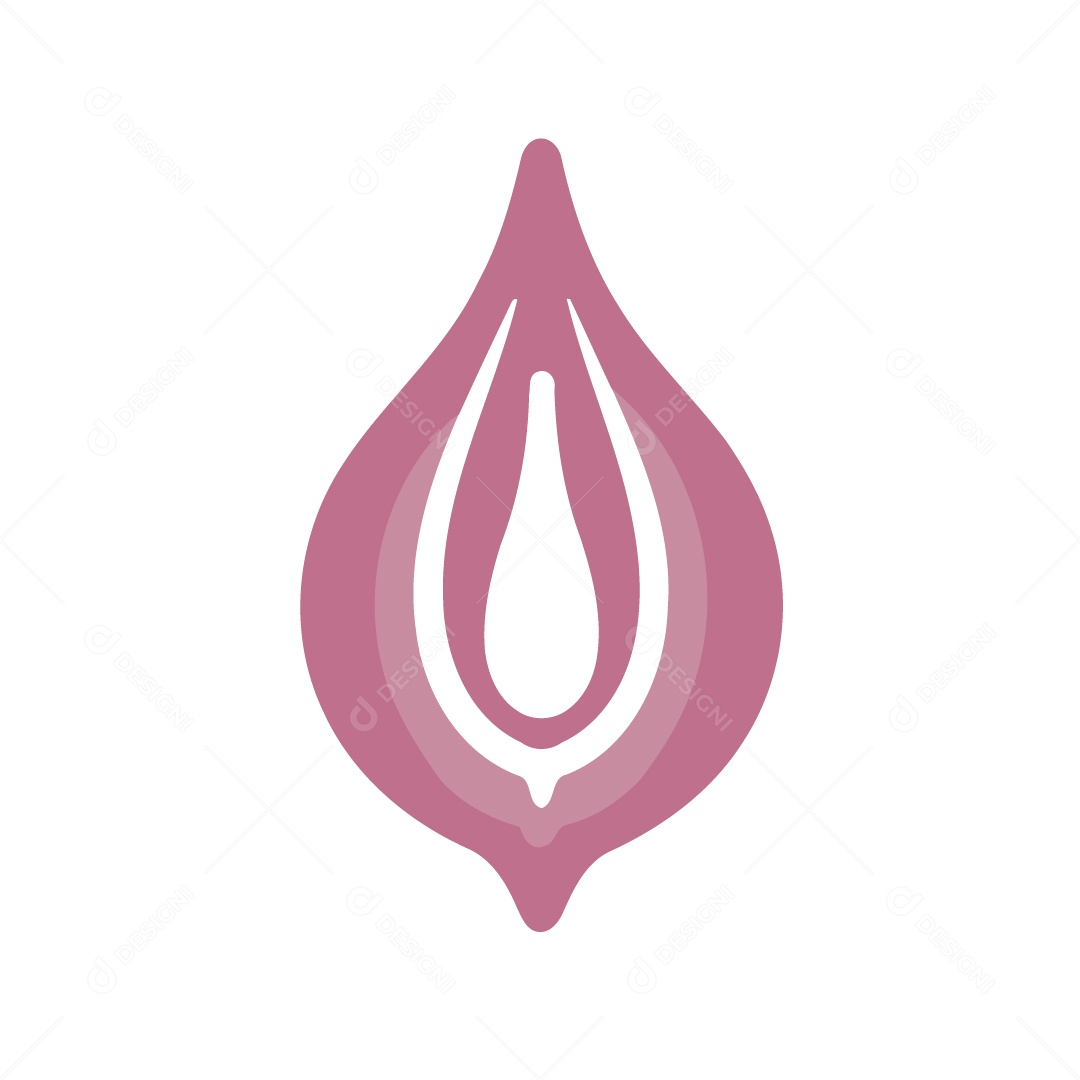Fêmea Vulva Logotipo Ilustração Vetor EPS