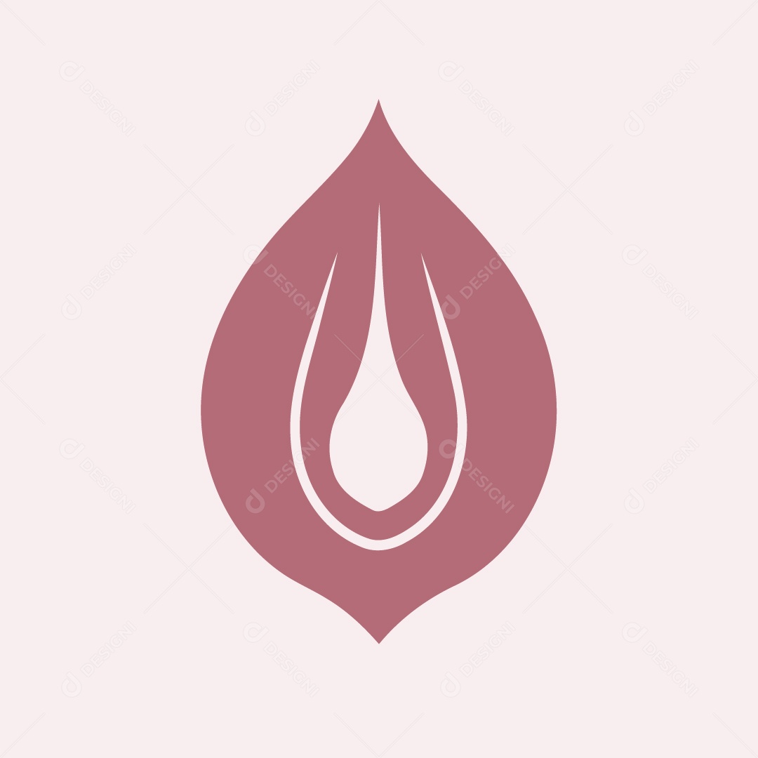 Fêmea Vulva Logotipo Ilustração Vetor EPS