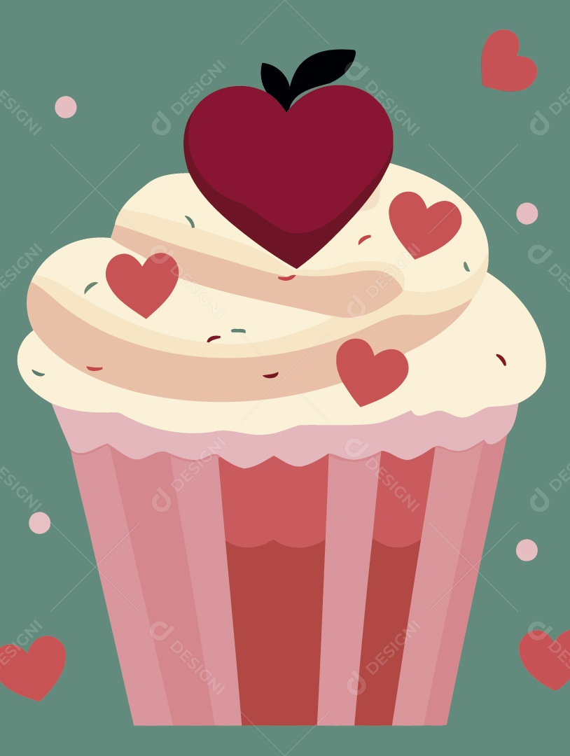 Cupcake Ilustração Vetor EPS