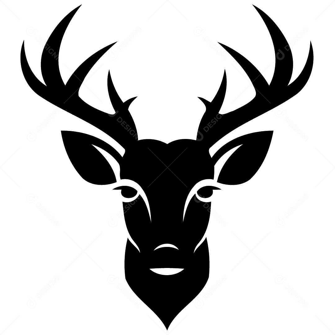 Cabeça de Veado Vetor EPS