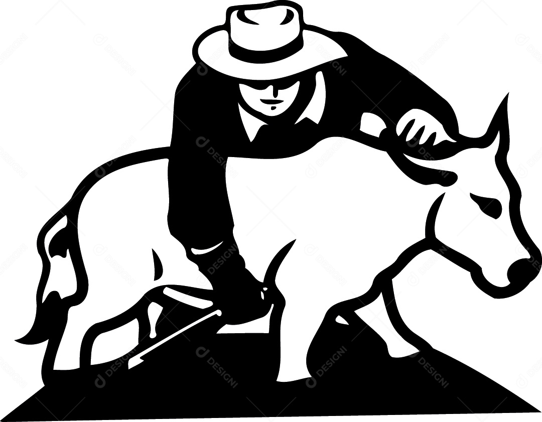 Vaqueiro Desenho Vetor EPS