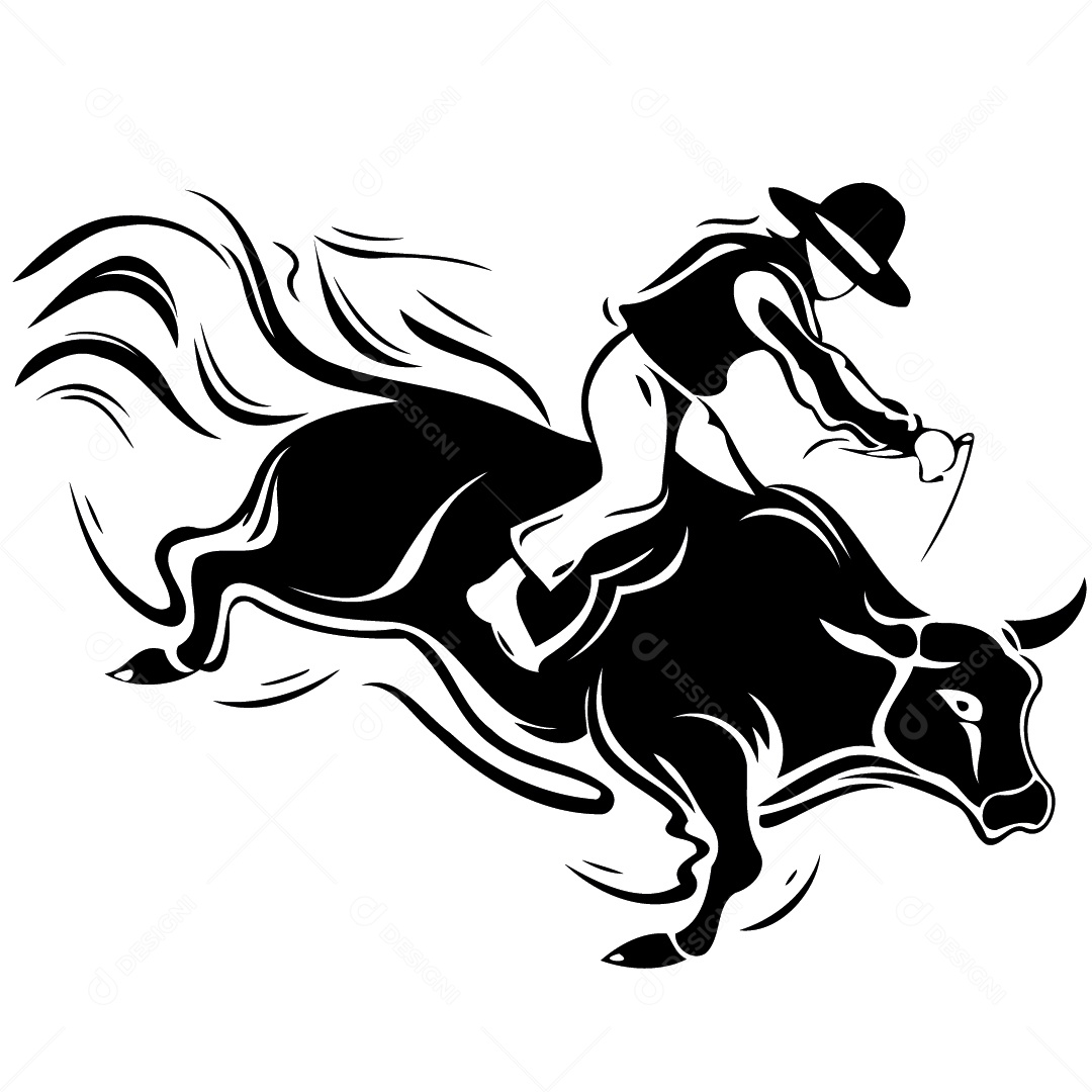 Vaqueiro Desenho Vetor EPS