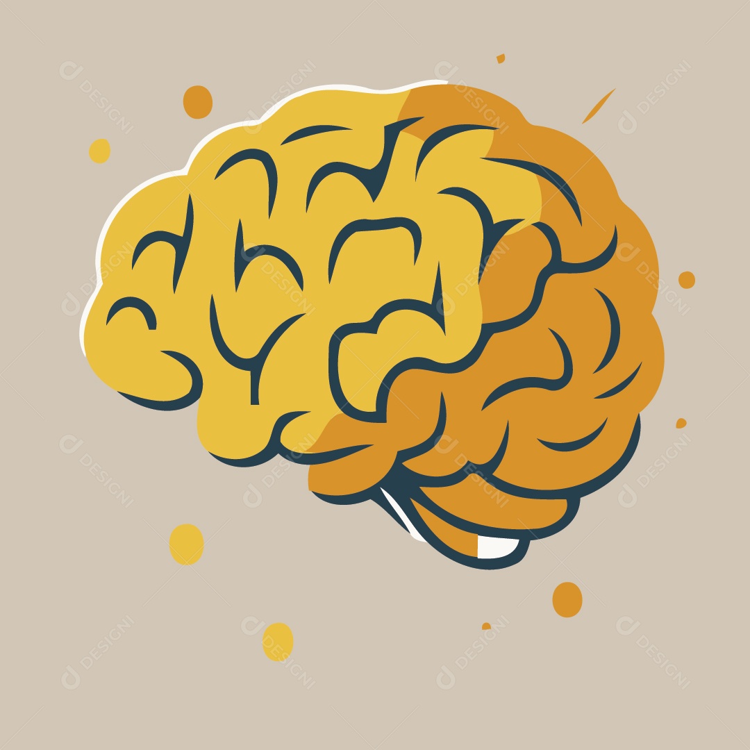 Cérebro Ilustração Vetor EPS
