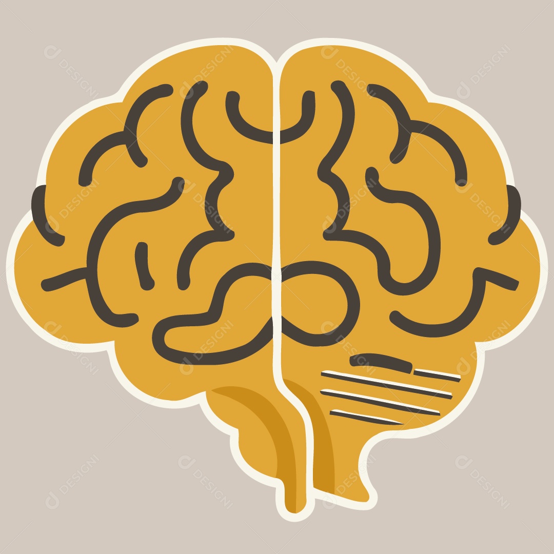 Cérebro Ilustração Vetor EPS
