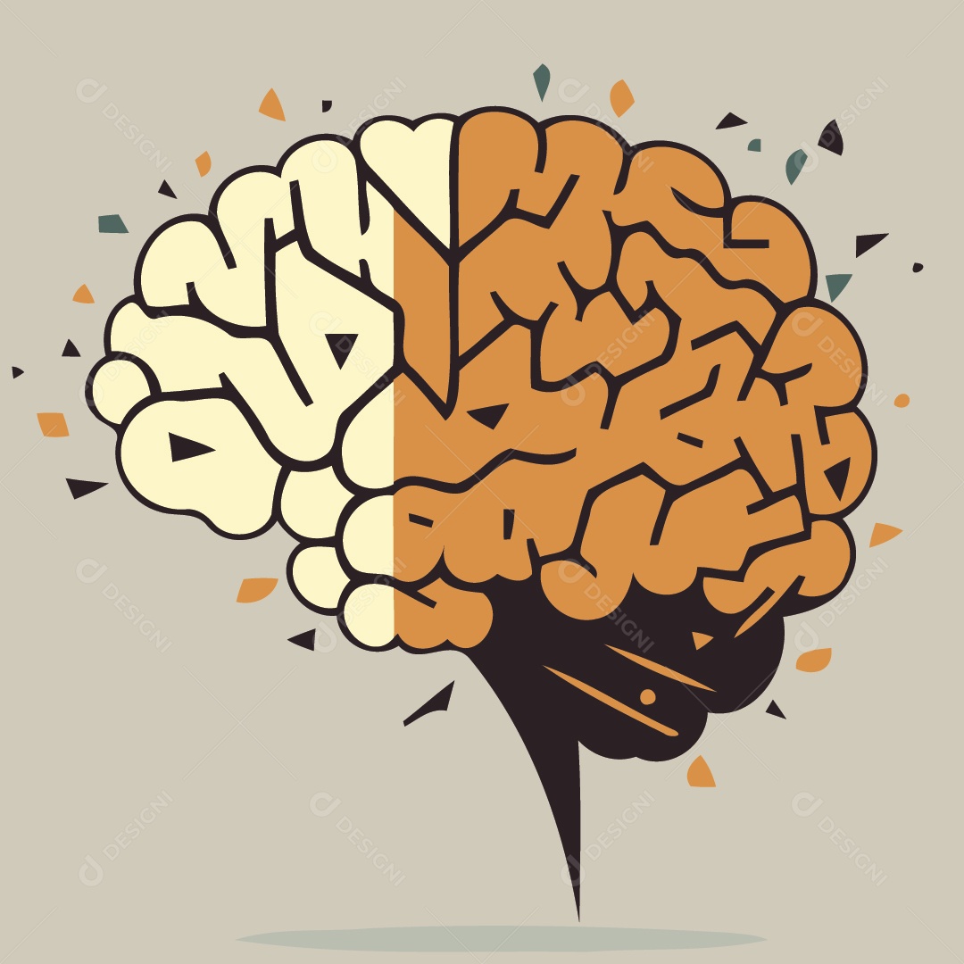 Cérebro Ilustração Vetor EPS