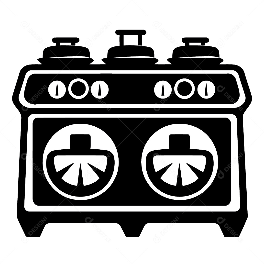 Fogão Desenho Vetor EPS