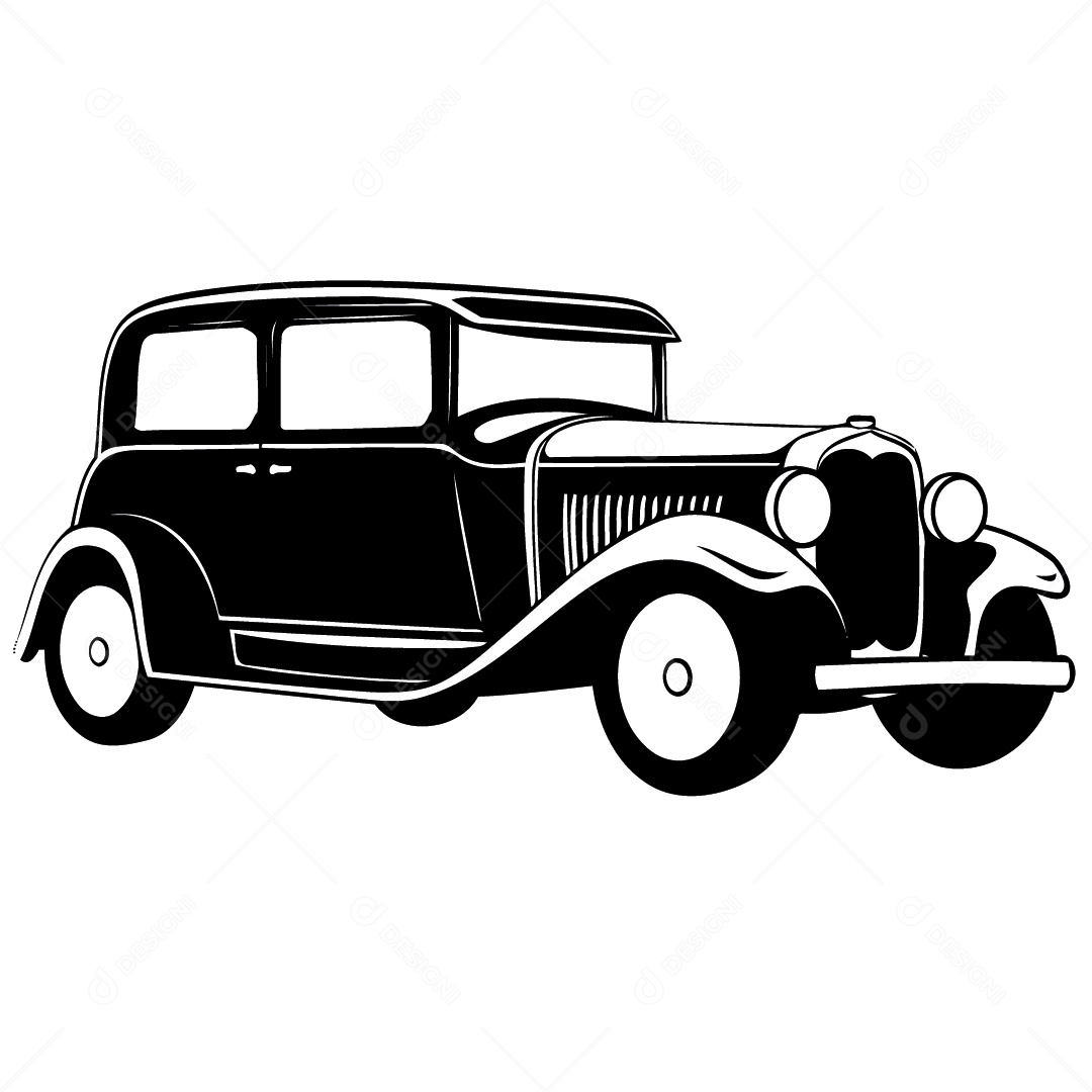 Carro Antigo Desenho Vetor EPS