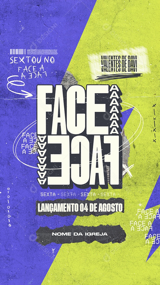 Story Culto Face Social Media PSD Editável