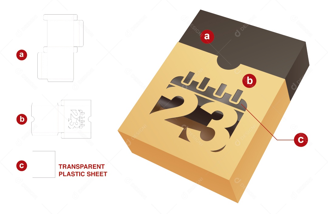 Calendário Dia 23 Ilustração Vetor EPS