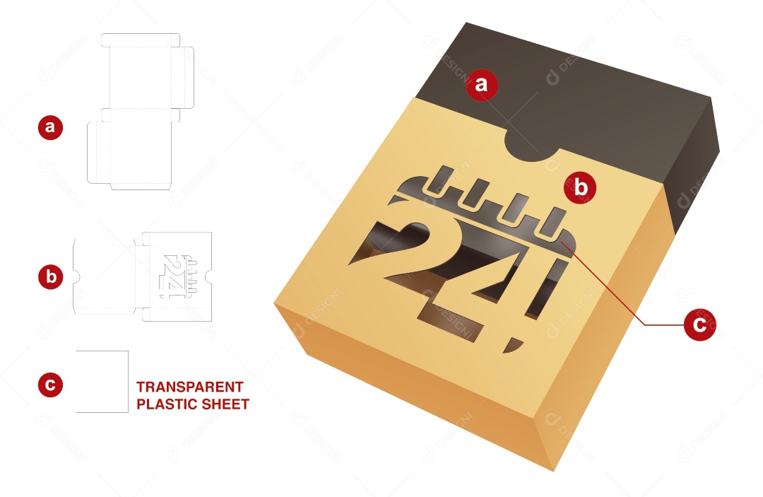 Calendário Dia 24 Ilustração Vetor EPS