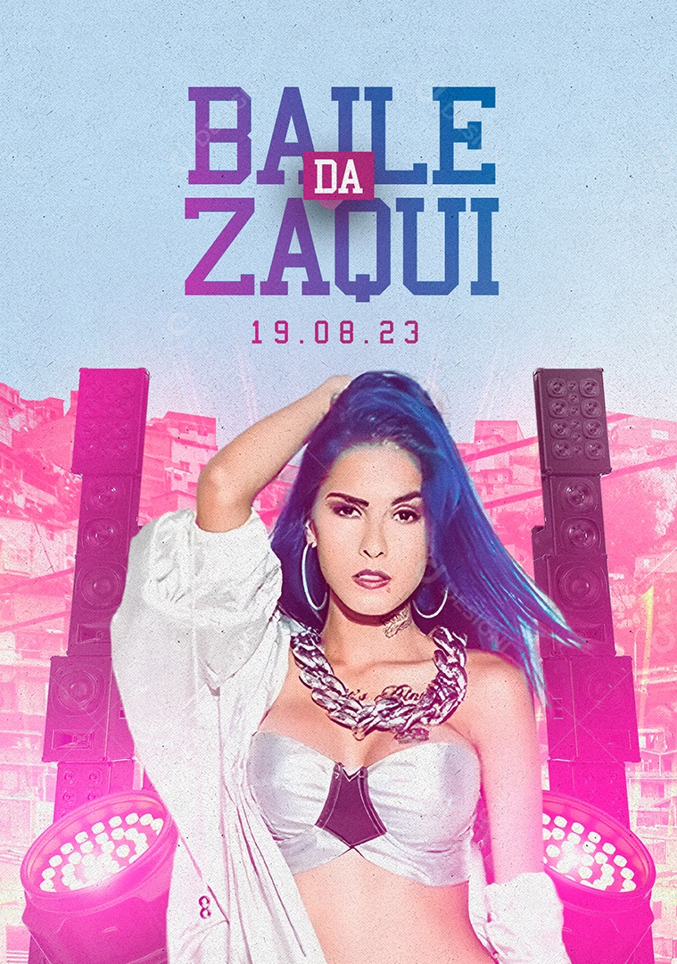 Flyer Baile da Zaqui Mc Tati Zaqui Social Media PSD Editável