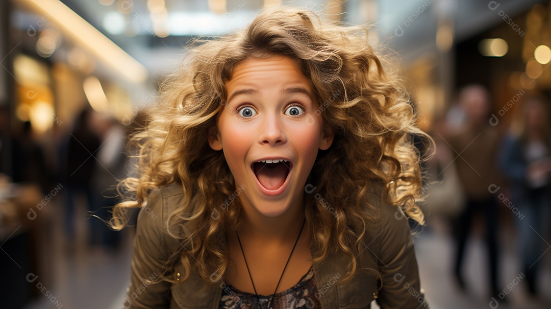 Garota americana fica surpresa e animada